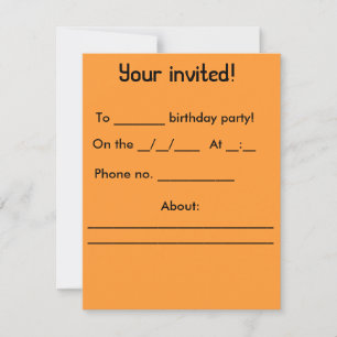 invitation d'anniversaire