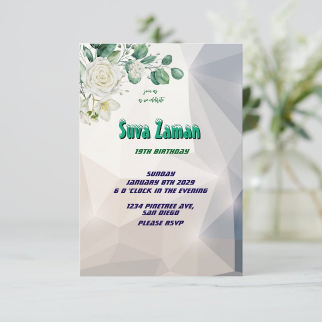 Invitation d'anniversaire (Debout devant)