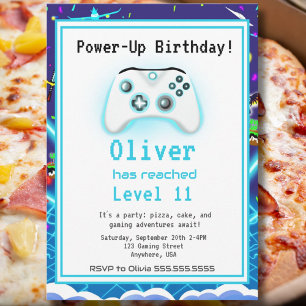 Invitation d'anniversaire 11 ans Epic Gamer Happy