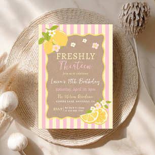 Invitation d'anniversaire 13 ans Lemonade Lemon Fr