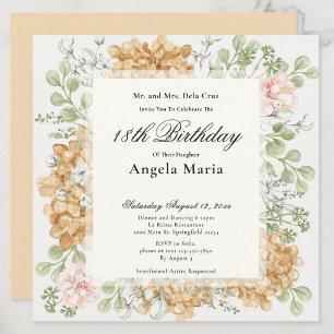 Invitation d'anniversaire 18 ans en couleurs autom
