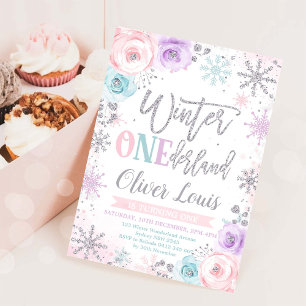 Invitation d'anniversaire 1 an Fille de ONEderland