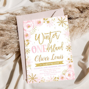 Invitation d'anniversaire 1 an Fille de ONEderland