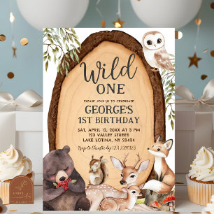 Invitation d'anniversaire 1ère année Animal de la