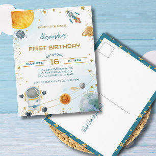 Invitation d'anniversaire 1ère année Espace Garçon