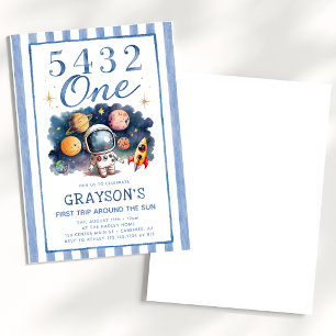 Invitation d'anniversaire 1ère année Planètes Espa