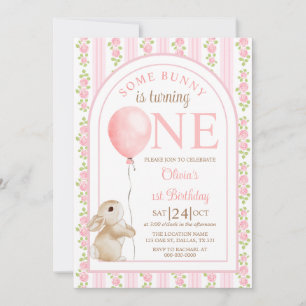 Invitation d'anniversaire 1ère année Some Bunny Vi