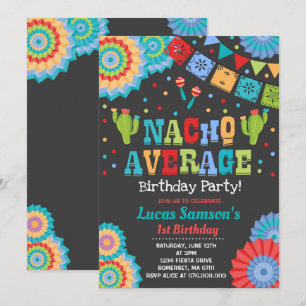 Invitation d'anniversaire 1ère Fiesta Nacho Averag