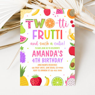 Invitation d'anniversaire 2 ans Two-tti Frutti
