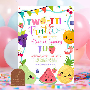 Invitation d'anniversaire 2 ans Twotti Frutti