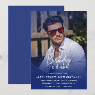 Invitation d'anniversaire 30 ans Photo de dîner d'