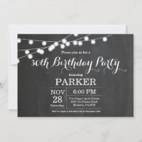 Invitation d'anniversaire 30 ans tableau noir
