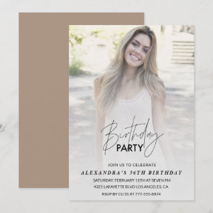 Invitation d'anniversaire 36 ans Photo Fête d'anni