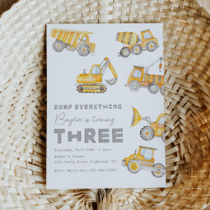 Invitation d'anniversaire 3 ans de construction