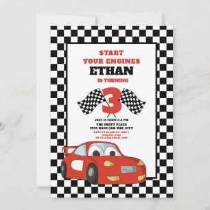 Invitation d'anniversaire 3 ans pour enfant - Voit