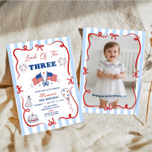Invitation d'anniversaire 3 ans sur le thème patri