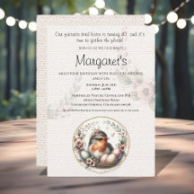Invitation d'anniversaire 40 ans aquarelle d'oisea