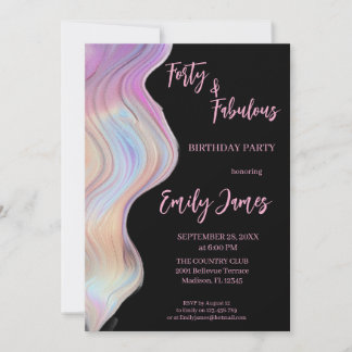 Invitation d'anniversaire 40 ans pour femme
