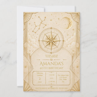 Invitation d'anniversaire 40 ans Sagittaire | Cham