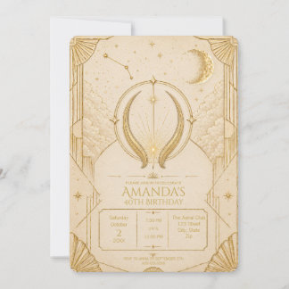 Invitation d'anniversaire 40 ans Taureau | Champag