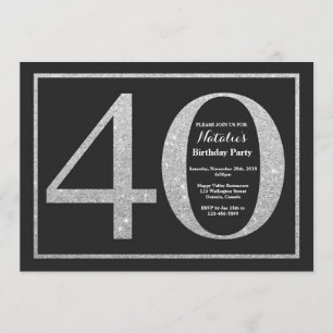 Invitation d'anniversaire 40e tableau de bord de l