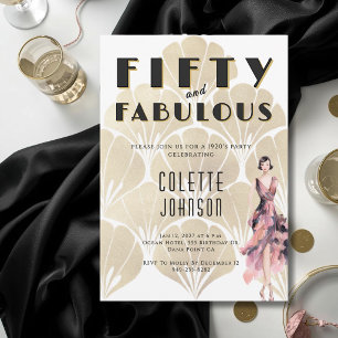 Invitation d'anniversaire 50 ans et fabuleux des a