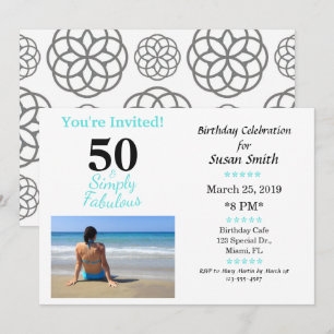 Invitation d'anniversaire 50 ans et Fabuleux Simpl