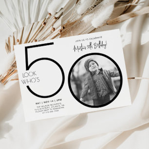 Invitation d'anniversaire 50 ans Photo Moderne