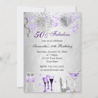Invitation d'anniversaire 50 & Fabulous Celebratio