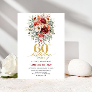 Invitation d'anniversaire 60 ans Automne Bourgogne