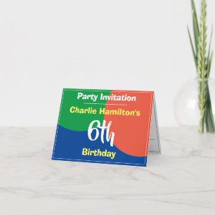 Invitation d'anniversaire 6 ans