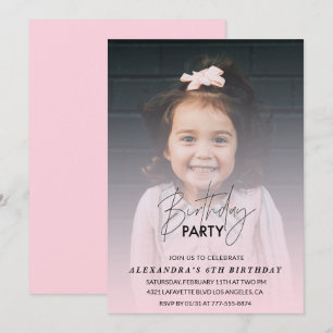 Invitation d'anniversaire 6 ans Photo de fête d'an