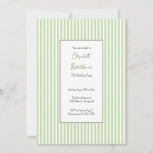 Invitation d'anniversaire 70 ans Minimaliste Vert 