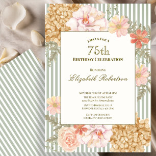 Invitation d'anniversaire 75 ans aux couleurs auto
