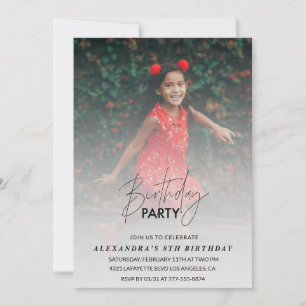Invitation d'anniversaire 8 ans Photo de fête d'an