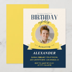 Invitation d'anniversaire 8 ans pour enfants Moder