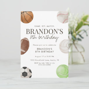 Invitation d'anniversaire 8 ans pour garçons Game