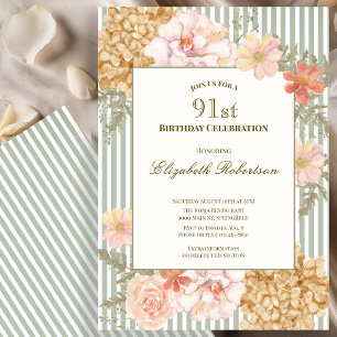 Invitation d'anniversaire 91 ans aux couleurs auto
