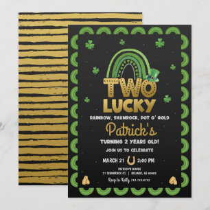 Invitation d'anniversaire à deux chanceux St Patri