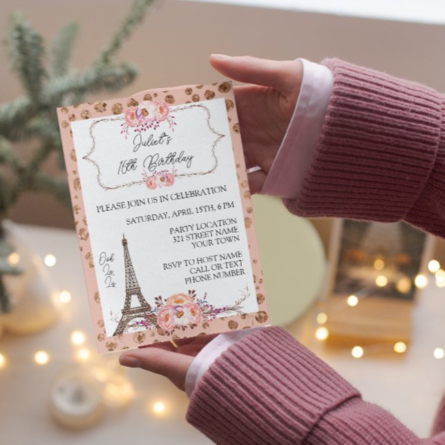 Invitation d'anniversaire à Paris (Créateur téléchargé)