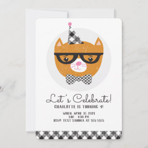 Invitation d'anniversaire à thème pour les chats