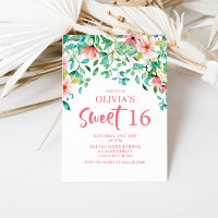 Invitation d'anniversaire Aloha Luau Tropical Swee