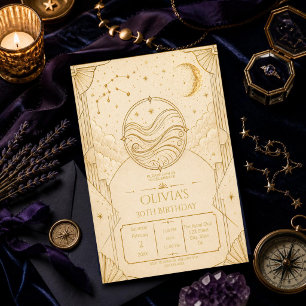 Invitation d'anniversaire Aquarius 30 ans Étoile