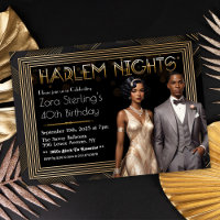 Invitation d'anniversaire Art Déco Harlem Nights A
