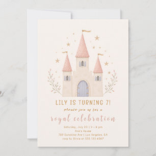 Invitation d'anniversaire au château de princesse