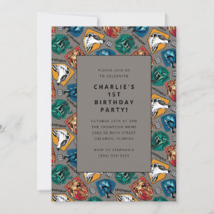 Invitation d'anniversaire au motif de la maison Ha
