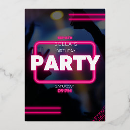 Invitation d'anniversaire audacieuse et brillante 