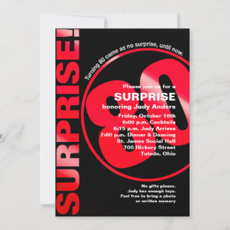 Invitation d'anniversaire audacieuse surprise - Ro