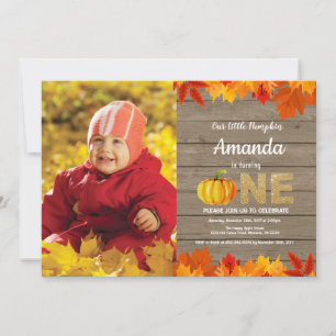 Invitation d'anniversaire automnale de citrouille