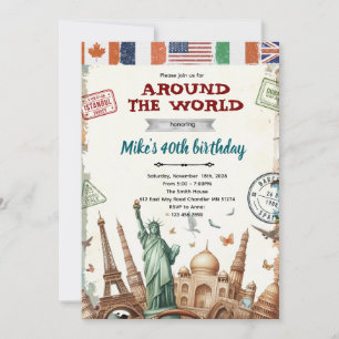 Invitation d'anniversaire autour du monde